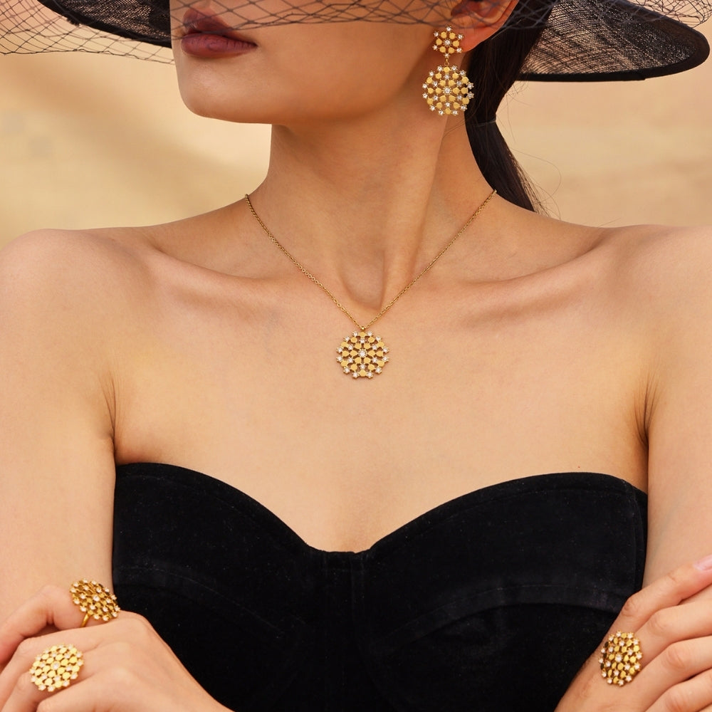 Golden Bloom Jewelry Set