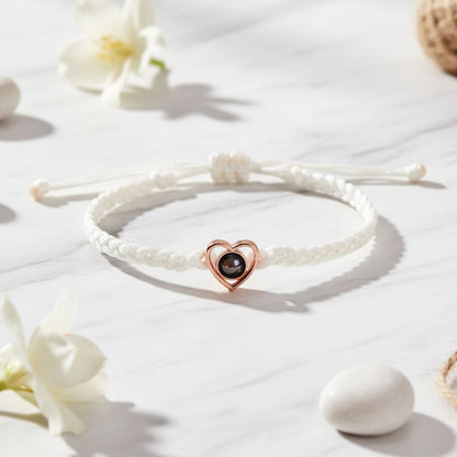 Woven Heart Photo Projection Bracelet