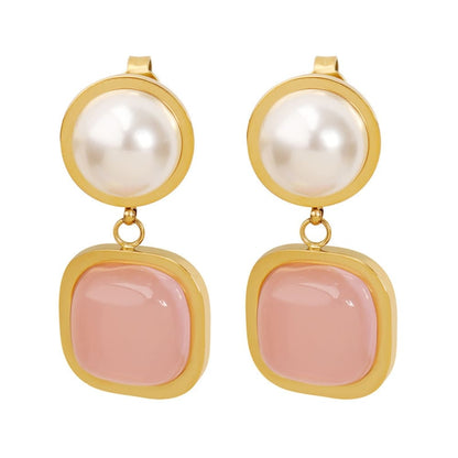 Rose Mist Drop Earrings