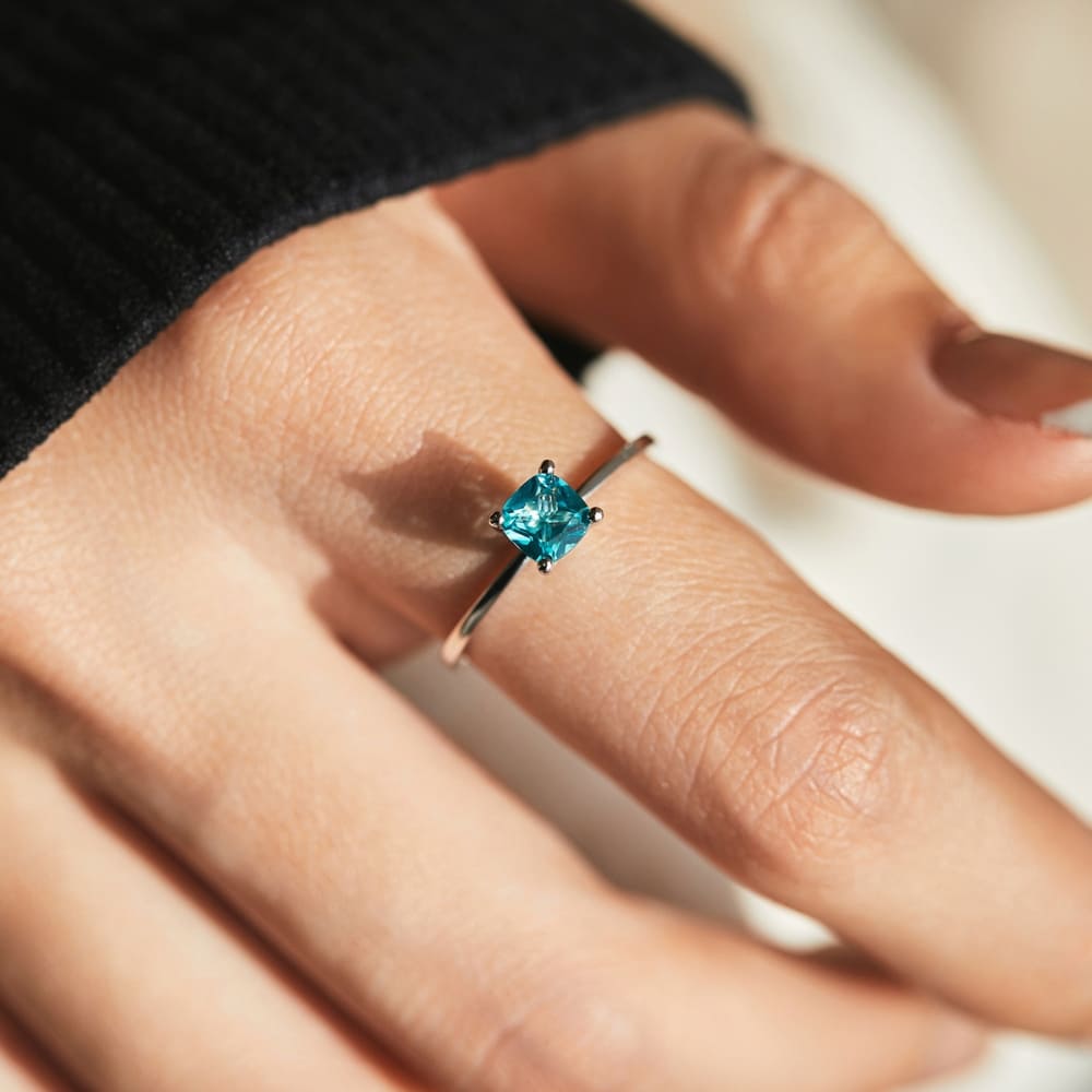 Ocean Glint Silver Ring