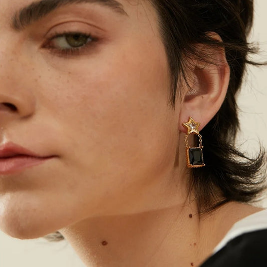 Starlit Obsidian Earrings