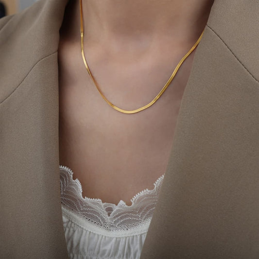 Golden Silken Snake Necklace
