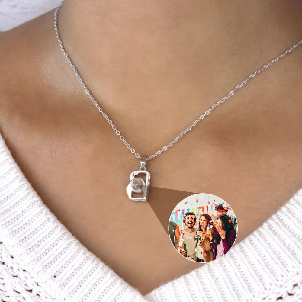Camera Photo Projection Necklace
