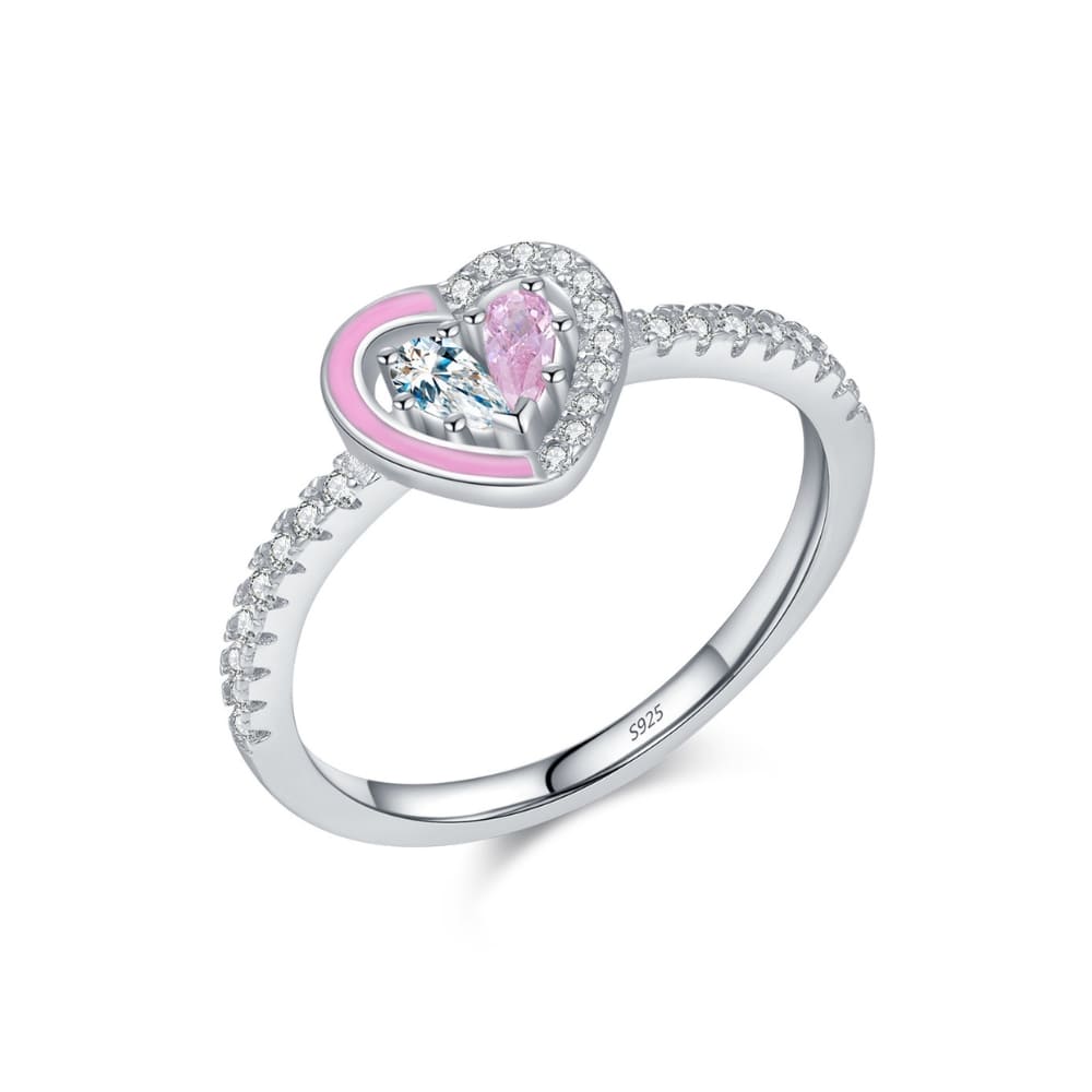 Hearts Entwined Silver Ring
