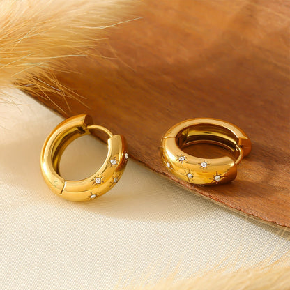 Starlit Glow Hoop Earrings