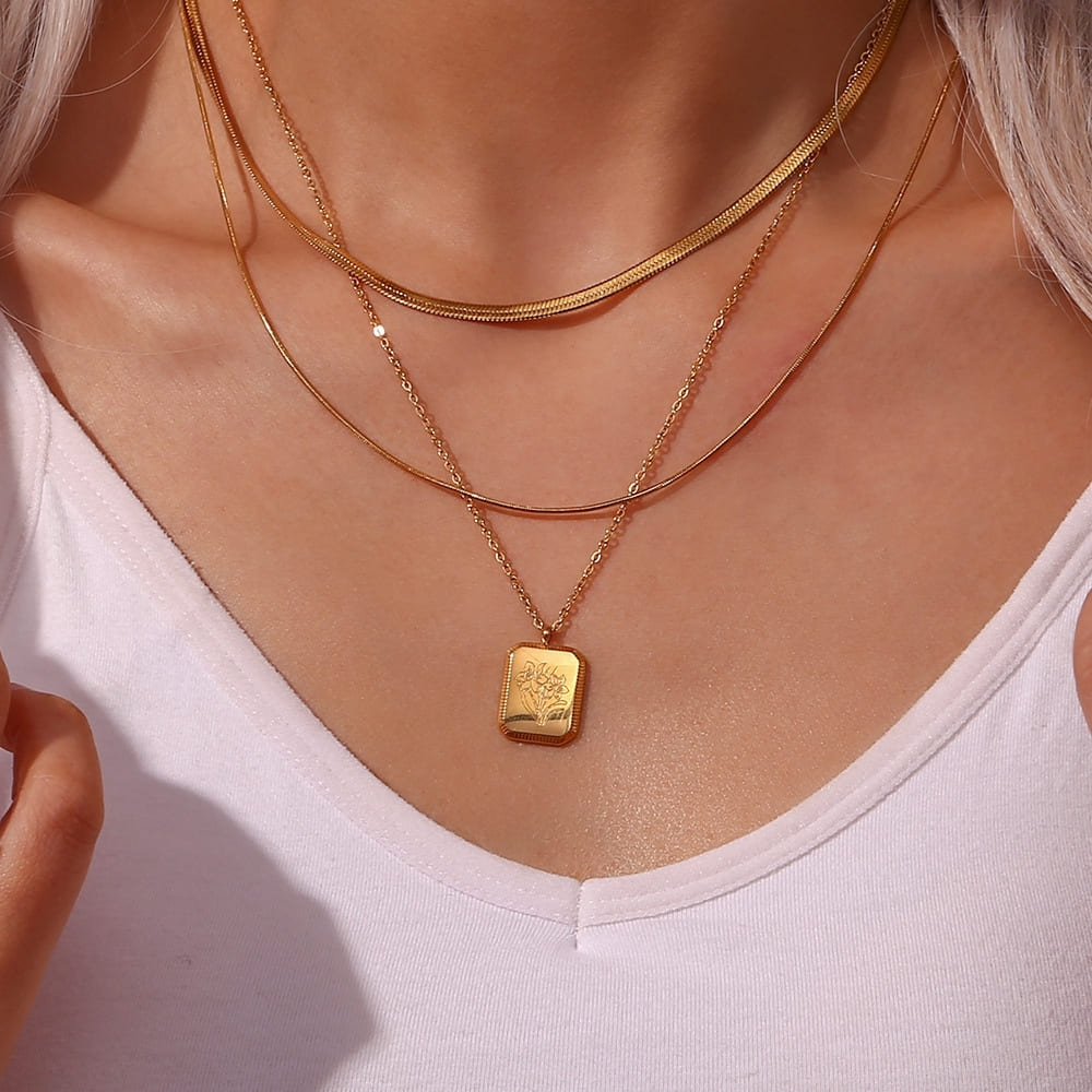 Golden Floral Necklace