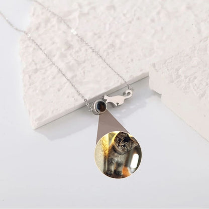 Cat Chasing Yarn Projection Pendant