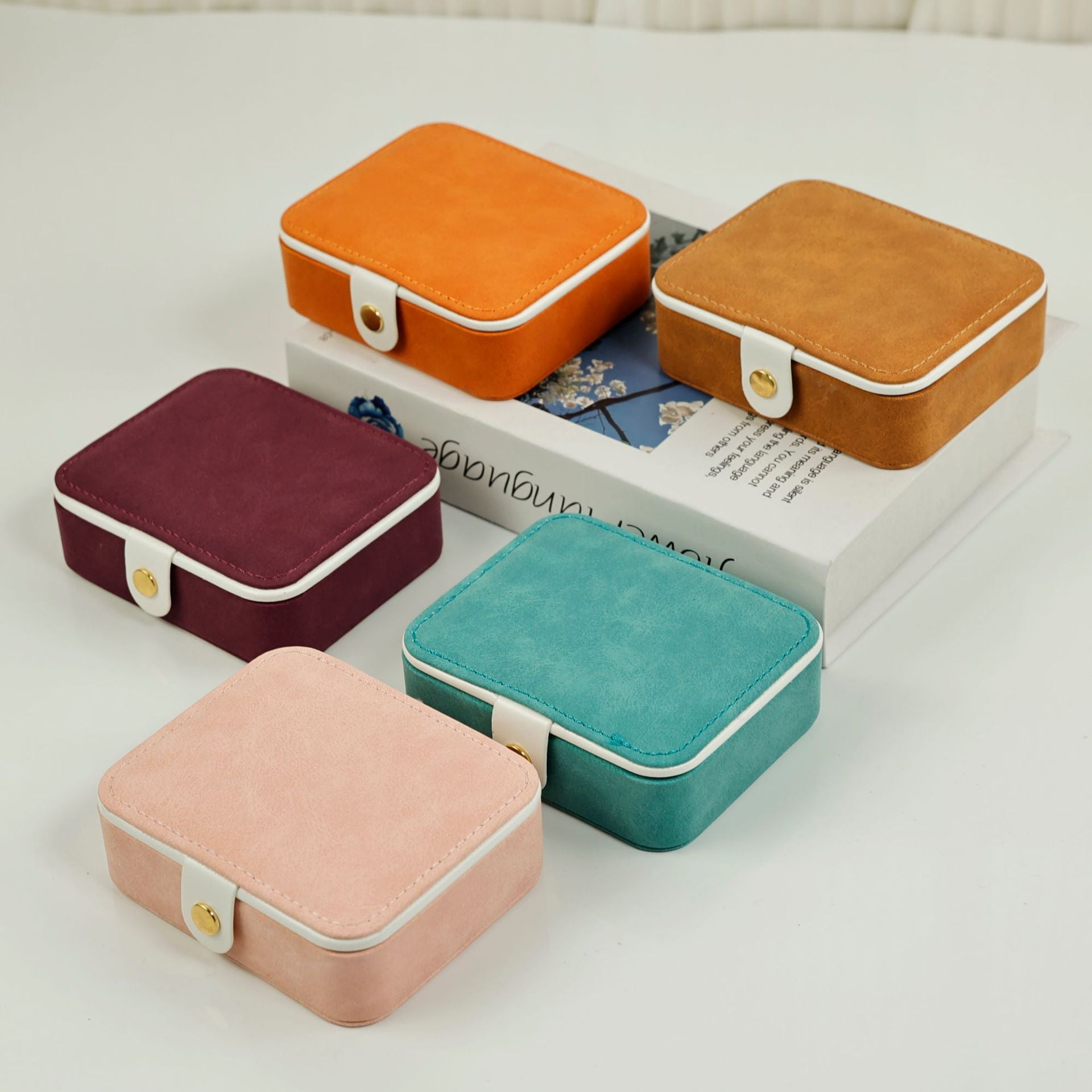 Velvet Travel Jewellery Case with Mirror
