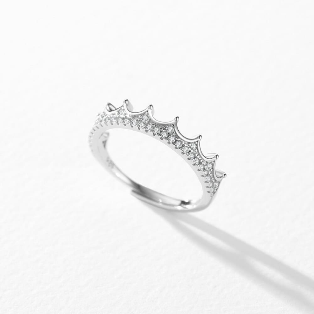 Crownlight Adjustable Silver Ring