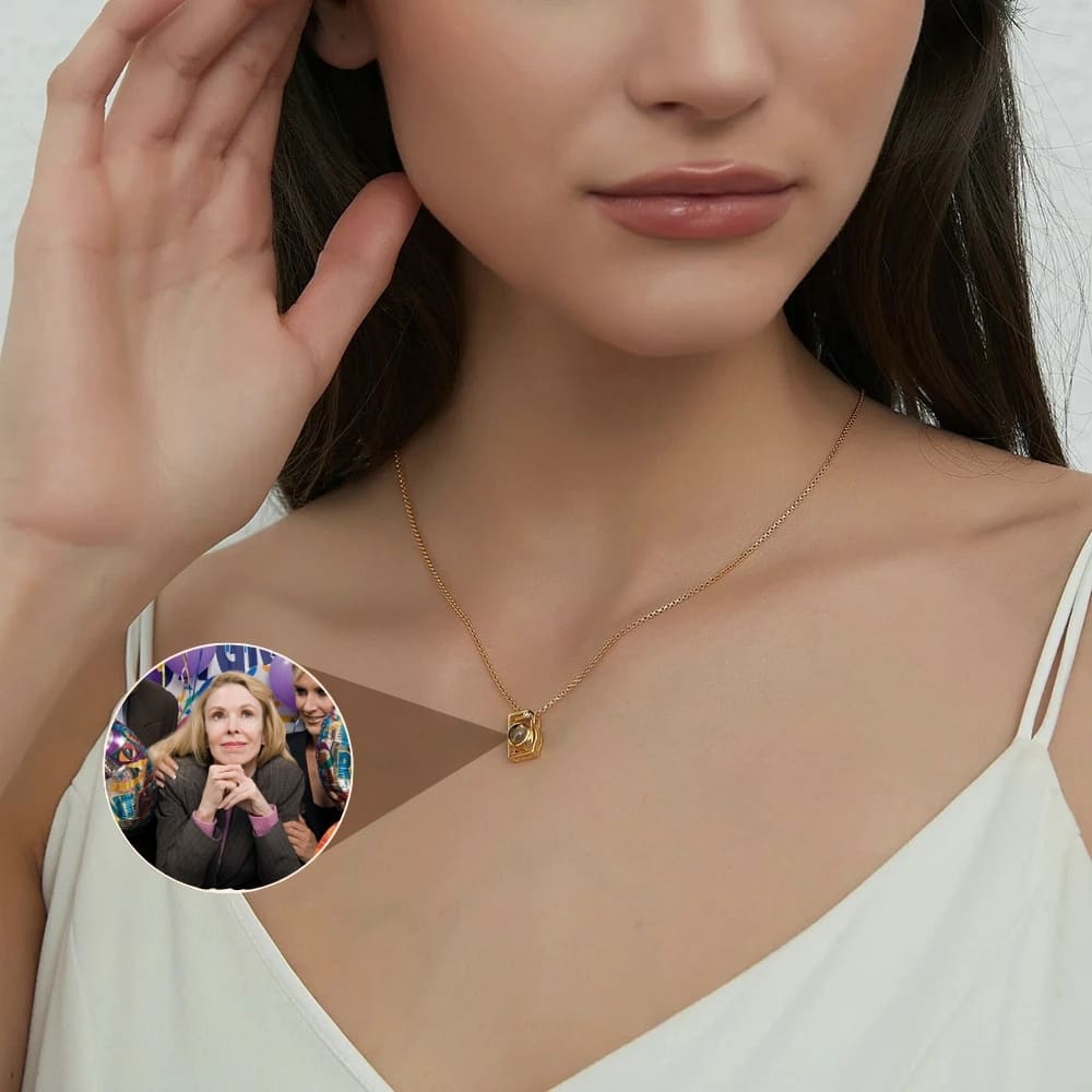 Camera Photo Projection Necklace