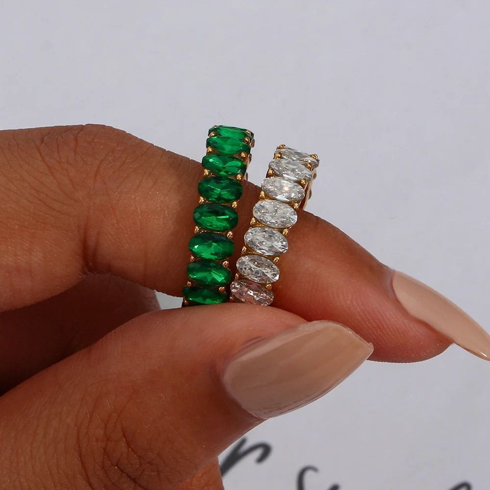 Cubic Zirconia Eternity Ring