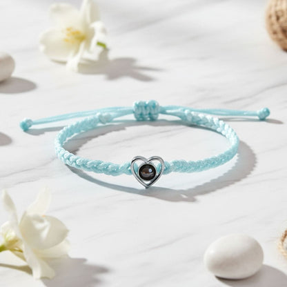 Woven Heart Photo Projection Bracelet