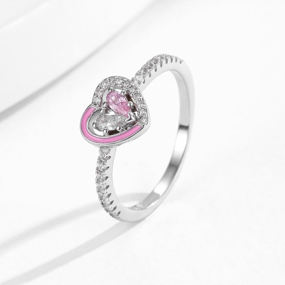 Hearts Entwined Silver Ring
