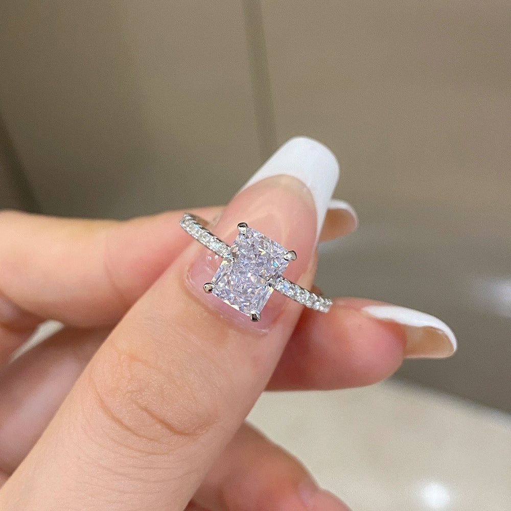 Blush Radiance Silver Ring