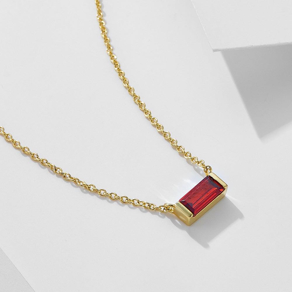 Birthstone Bar Necklace - Father and Daughter Jewelry