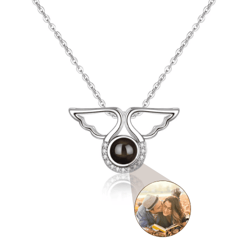 Angel Wings Photo Necklace