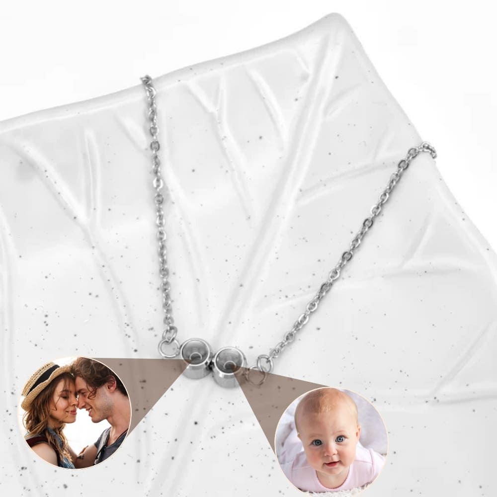 Double Photo Projection Necklace
