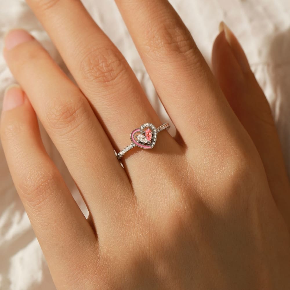 Hearts Entwined Silver Ring