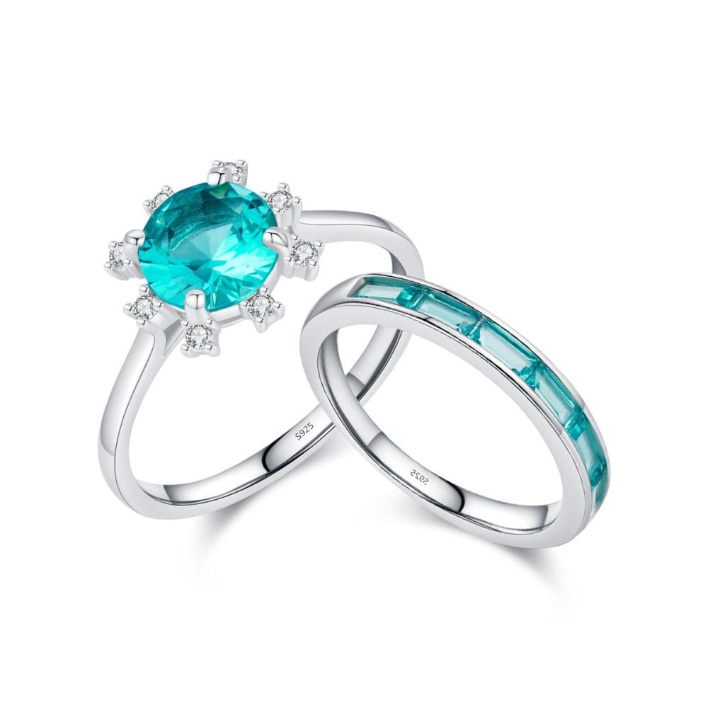 Azure Gleam Silver Ring