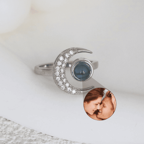 Moon Photo Ring (Resizable)