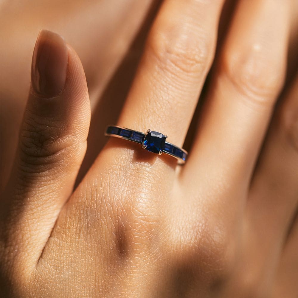 Midnight Cut Silver Ring