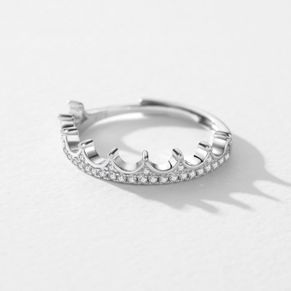 Crownlight Adjustable Silver Ring