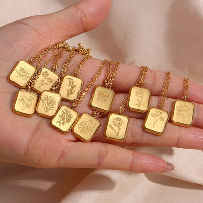 Golden Floral Necklace