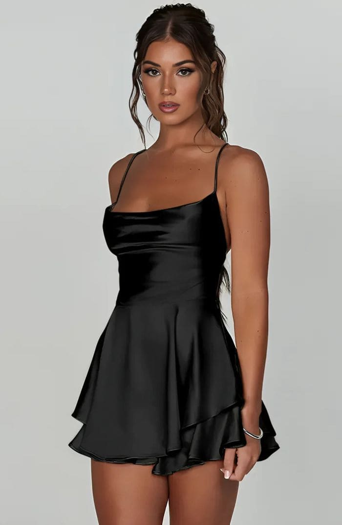 Selara Satin Mini Dress