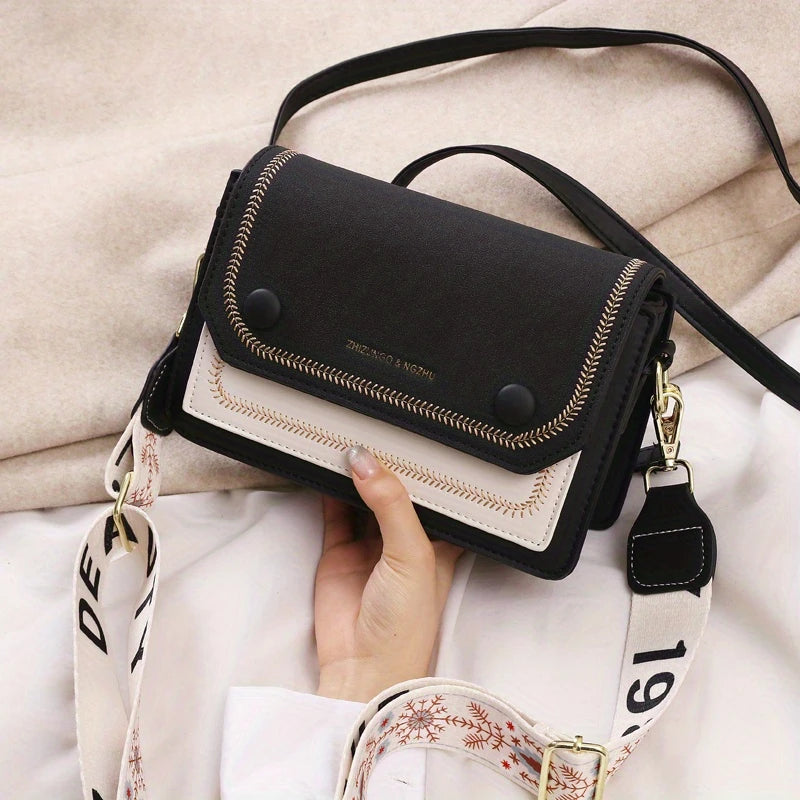 Ava Women's Crossbody Bag | Premium PU Leather, Color Block Design 5