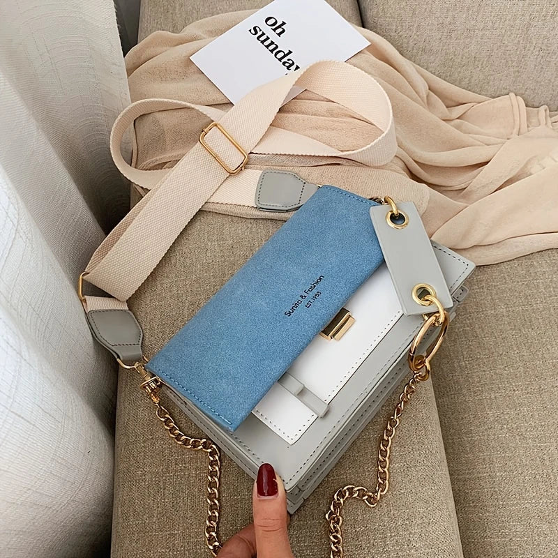 Bella Women's Crossbody Bag | Premium PU Leather & Suede Flap 0