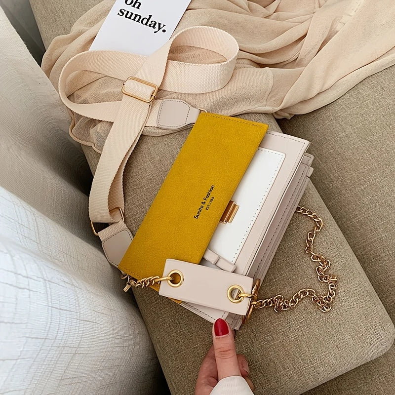 Bella Women's Crossbody Bag | Premium PU Leather & Suede Flap 2