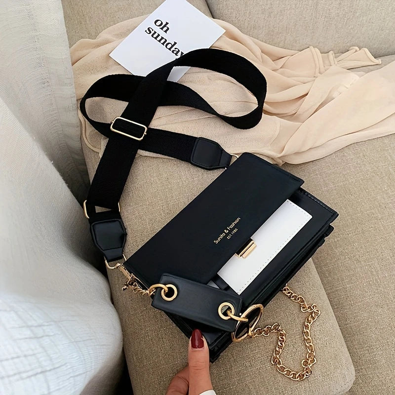 Bella Women's Crossbody Bag | Premium PU Leather & Suede Flap 3