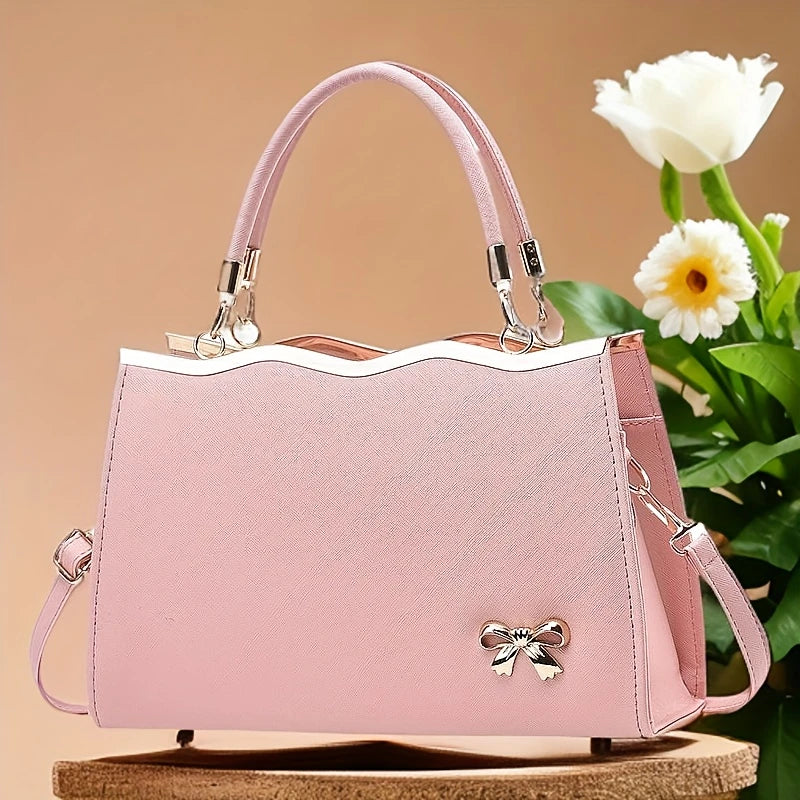 Bella Women's Shoulder Bag | Premium PU Leather, Bow Accent 1