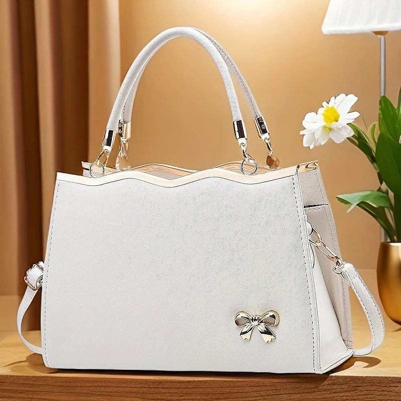 Bella Women's Shoulder Bag | Premium PU Leather, Bow Accent 2