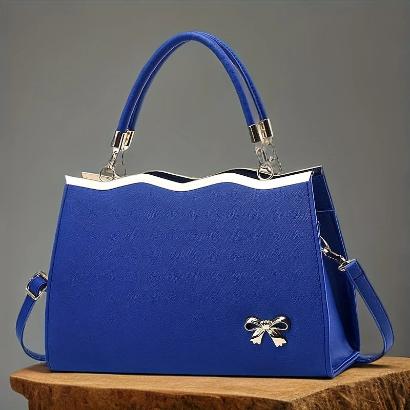 Bella Women's Shoulder Bag | Premium PU Leather, Bow Accent 4