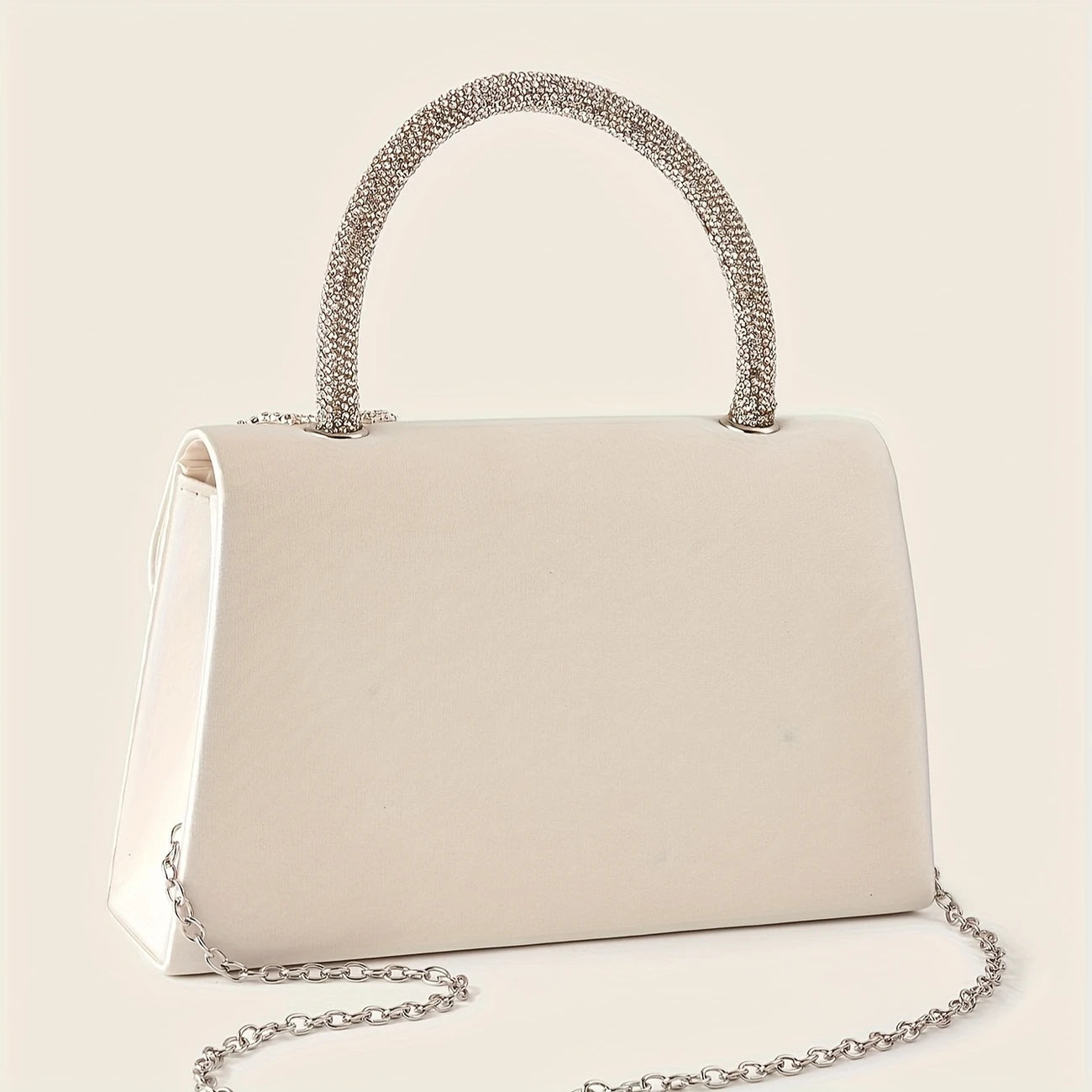 Celeste Women's Evening Bag | Premium Satin with Crystal Handle 5