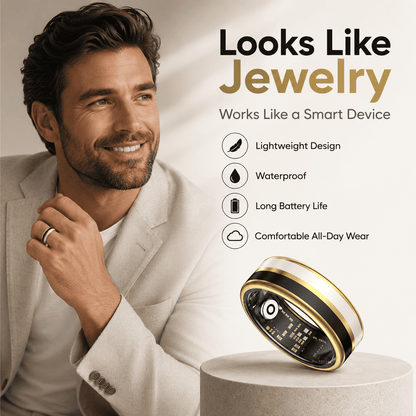 Striped Enamel Smart Ring
