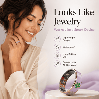 Floral Enamel Smart Ring