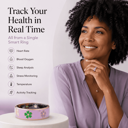 Floral Enamel Smart Ring