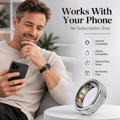 Brushed Metallic Smart Ring