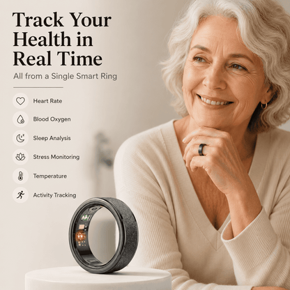 Brushed Metallic Smart Ring