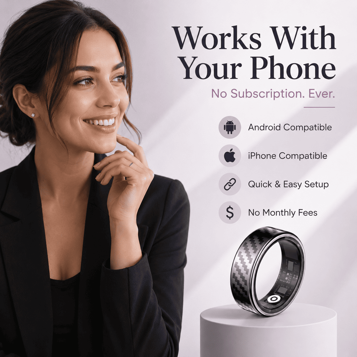 Carbon Fiber Smart Ring