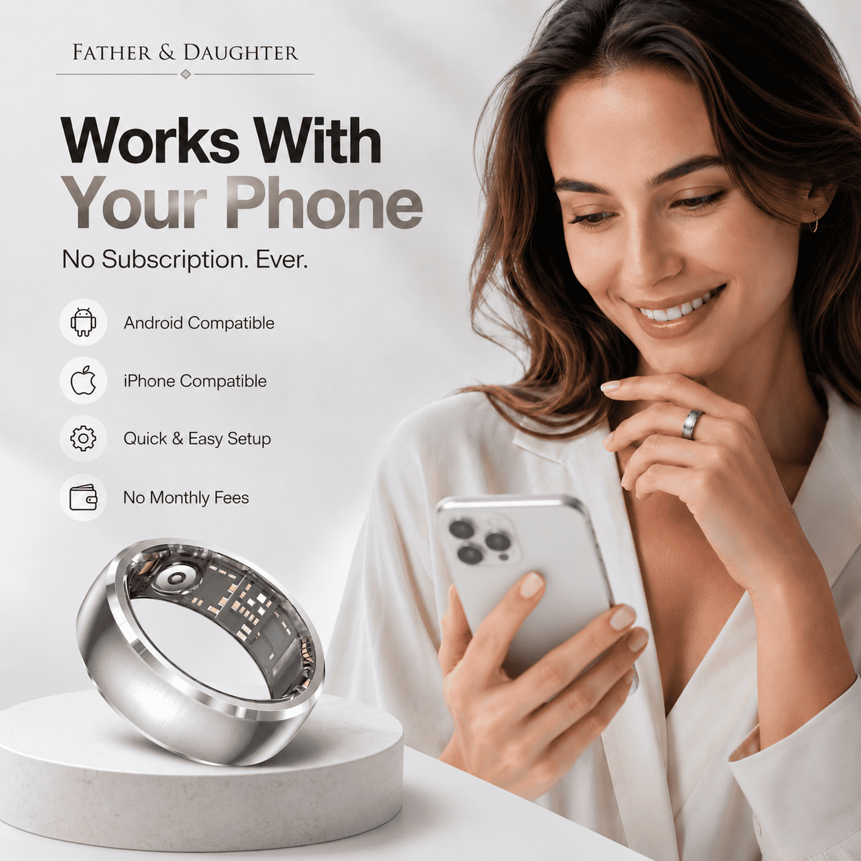 Minimalist Metal Smart Ring