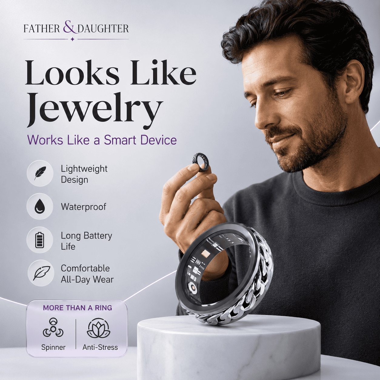 Spinner Chain Smart Ring