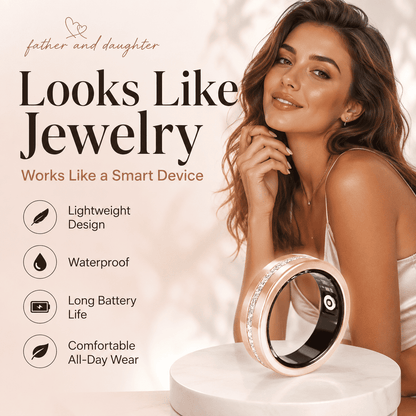Diamond Inlaid Smart Ring