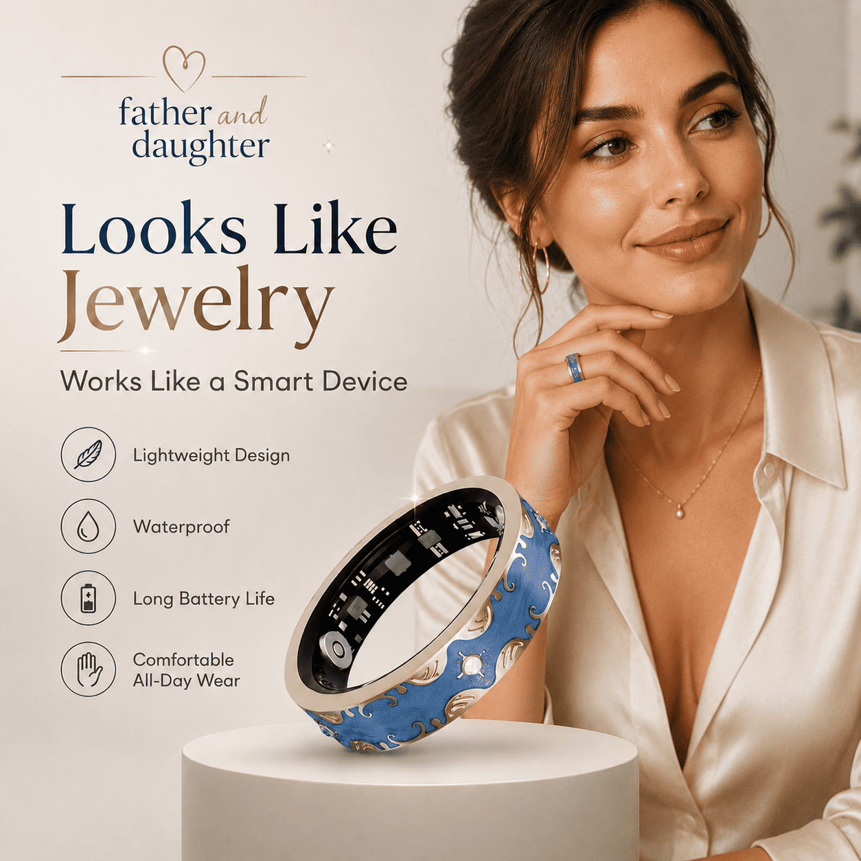 Ornate Aura Smart Ring
