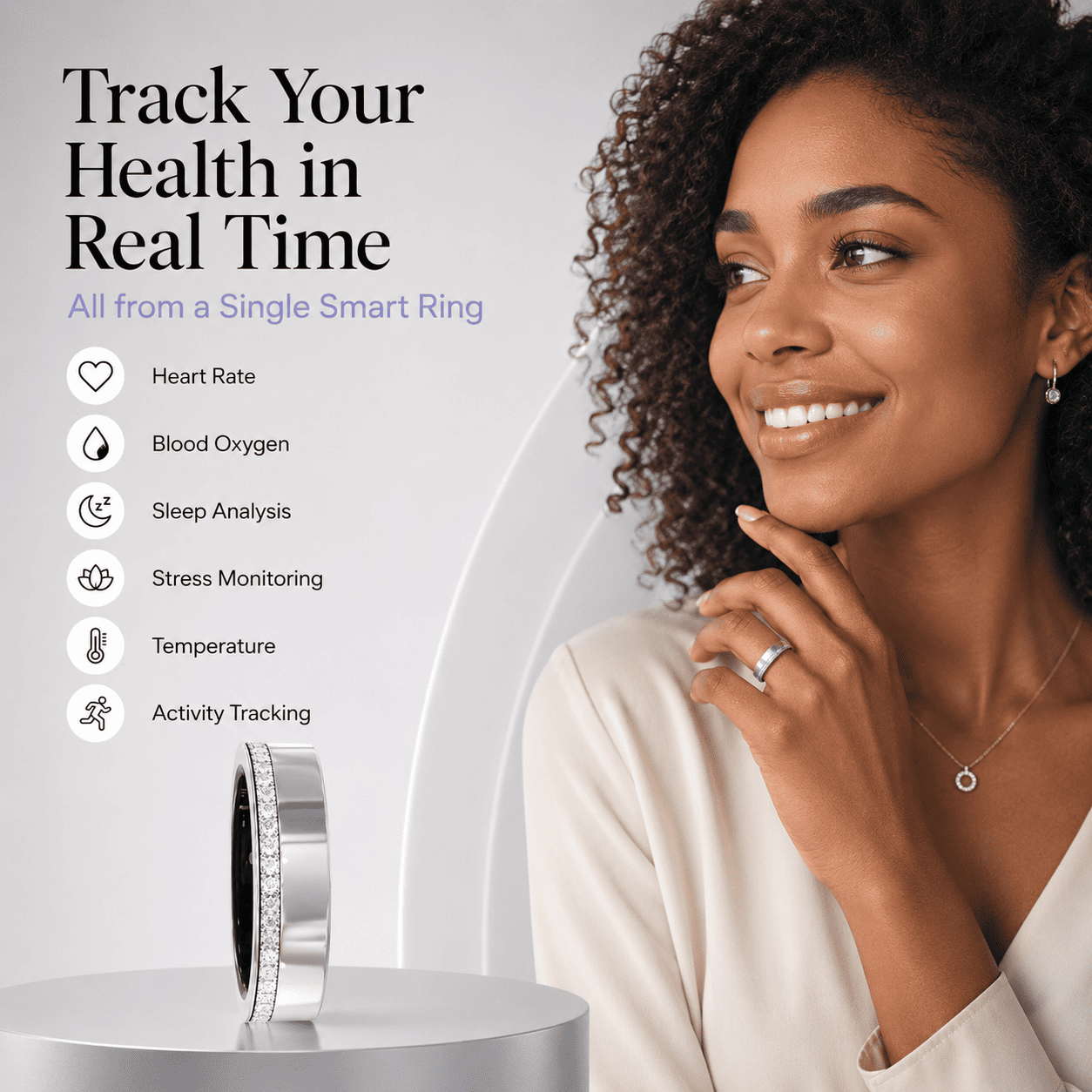 Crystal Edge Smart Ring