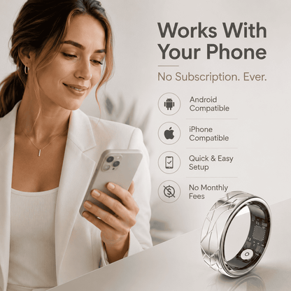 Geometric Engraved Smart Ring