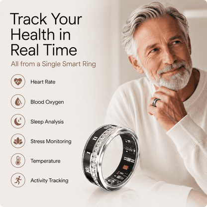 Diamond Inlaid Smart Ring