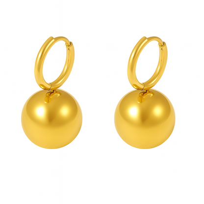 Golden Echo Sphere Earrings